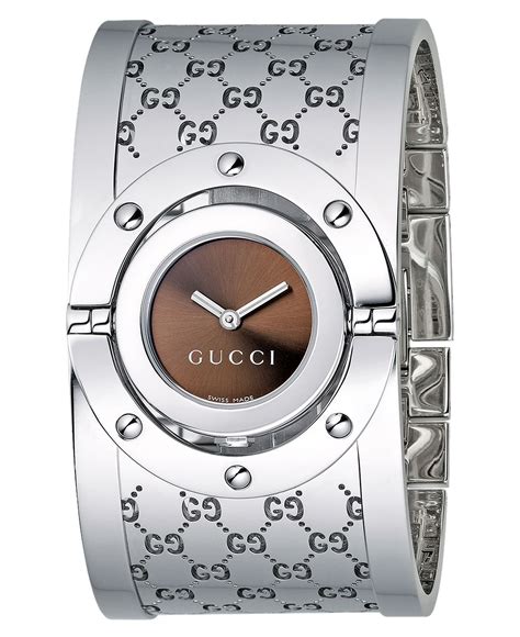 gucci silver bracelet watch|More.